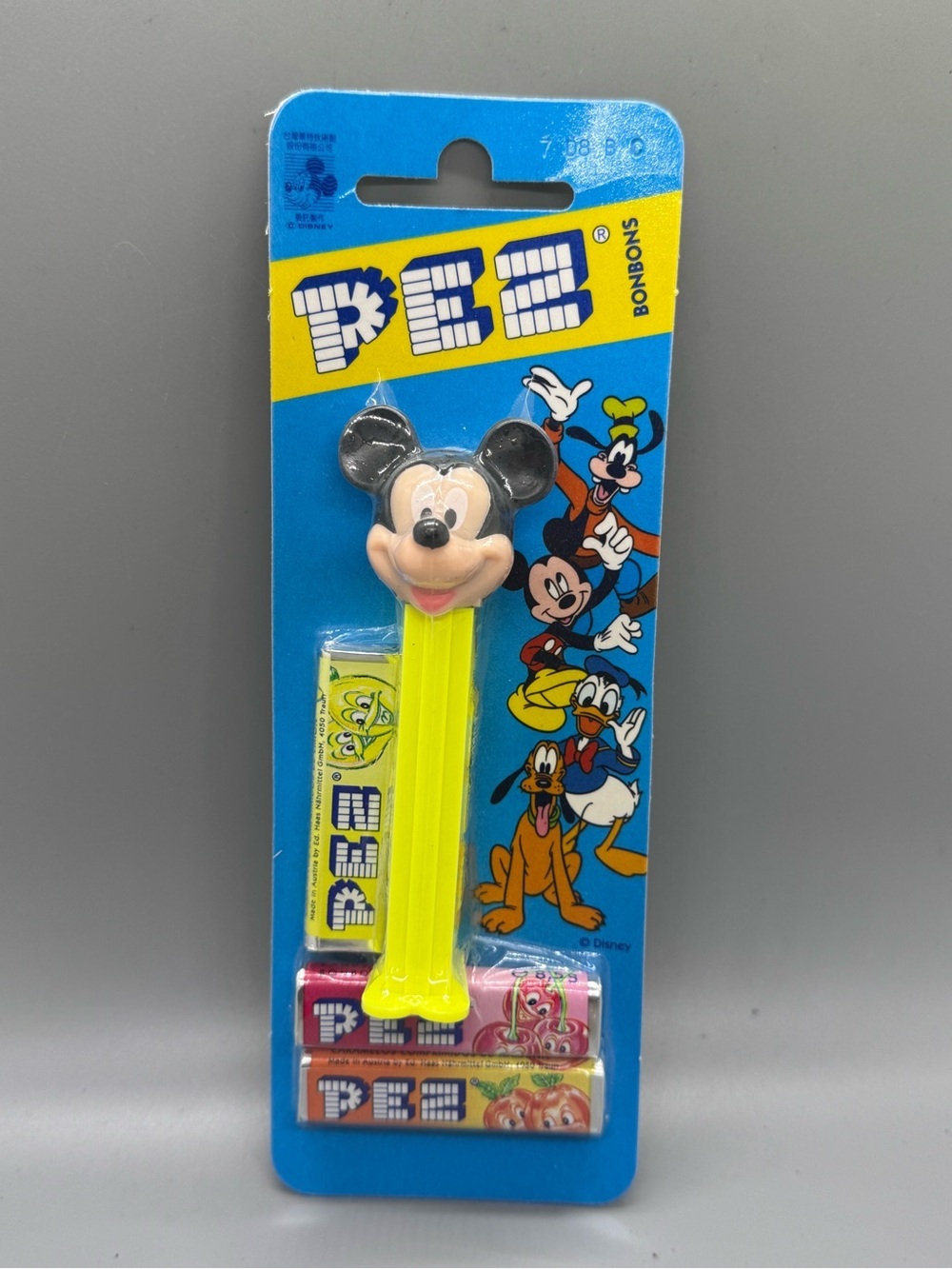 Vintage Disney Mickey Mouse PEZ Bonbons Dispenser – Made in Austria – Carded